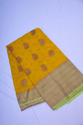 Premium Yellow and Light Green Traditional Butta Georgette Saree